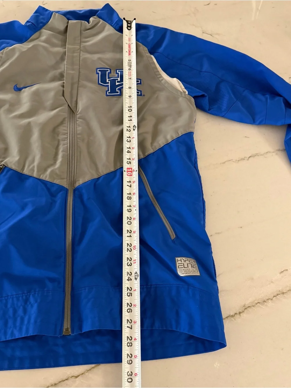 Kentucky Wildcats Nike Dri-Fit Hyper Elite Full Zip Jacket Mens Medium Blue Gray